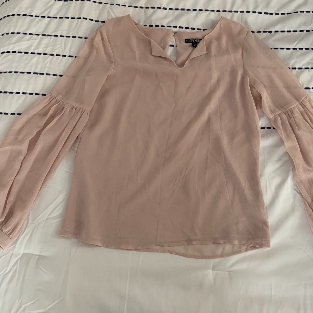 Light Pink Long Sleeve Express Blouse